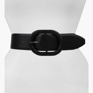 Rebecca Minkoff Black Belt with Textured Buckle